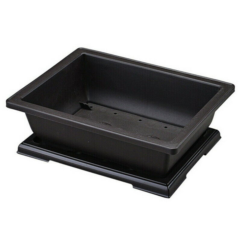 Grote Bloempot Rechthoek Bonsai Kwekerij Planter Balkon Container 29X21X10.5cm: Default Title