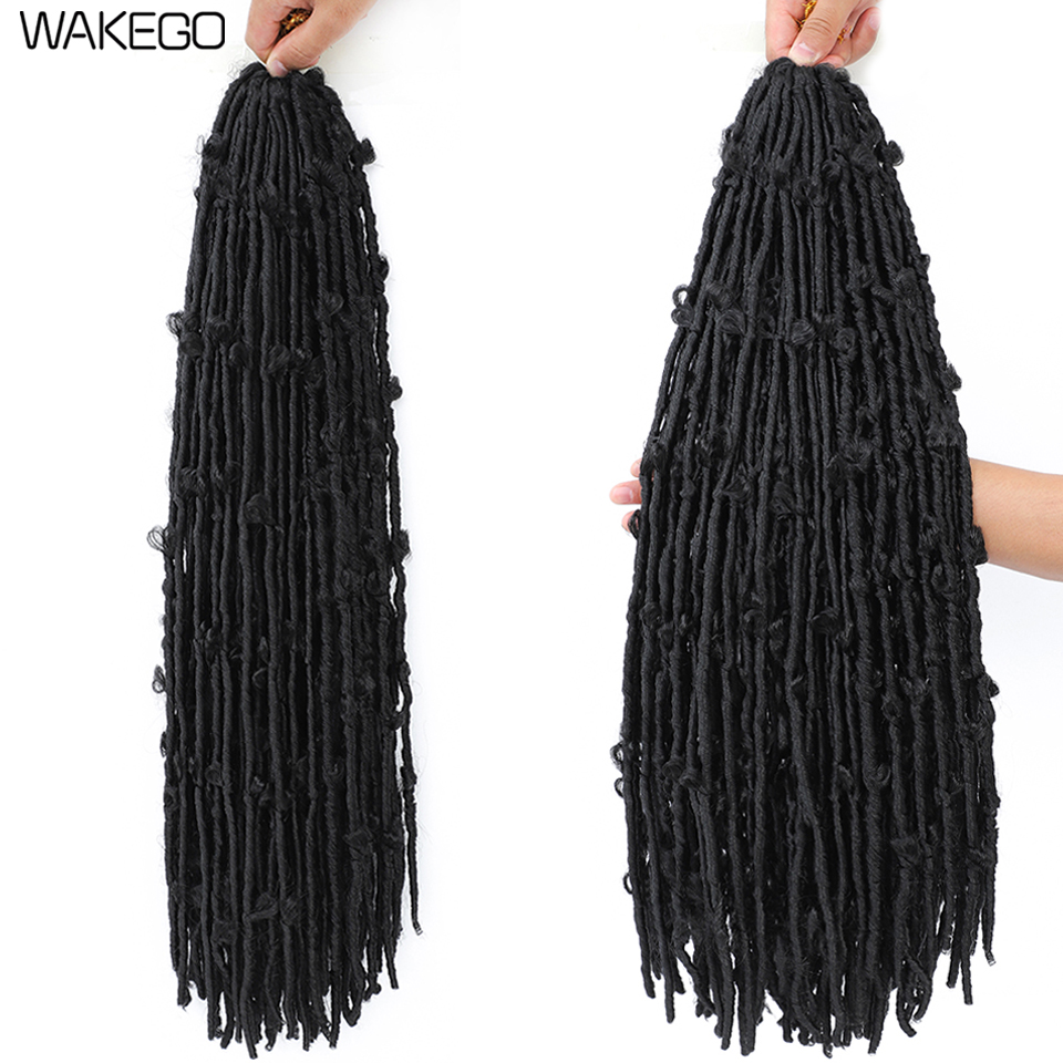 6 Packs Butterfly Crochet Locs Braids Hair 24 Pouces Cheveux Synthétiques Butterfly Soft Locs Crochet Dreadlocks Hair Extensions