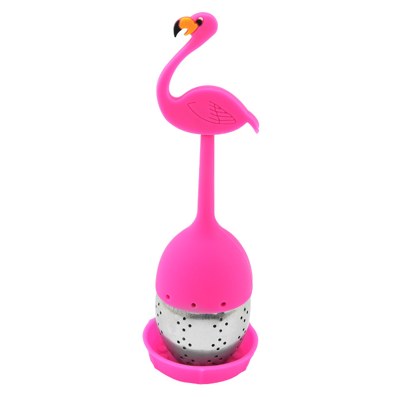 Tesil med silikonhandtag, rostfritt stål tekulfilter, tekanna med kaffefilter, citron-apelsinformad kryddsil: Elfenben