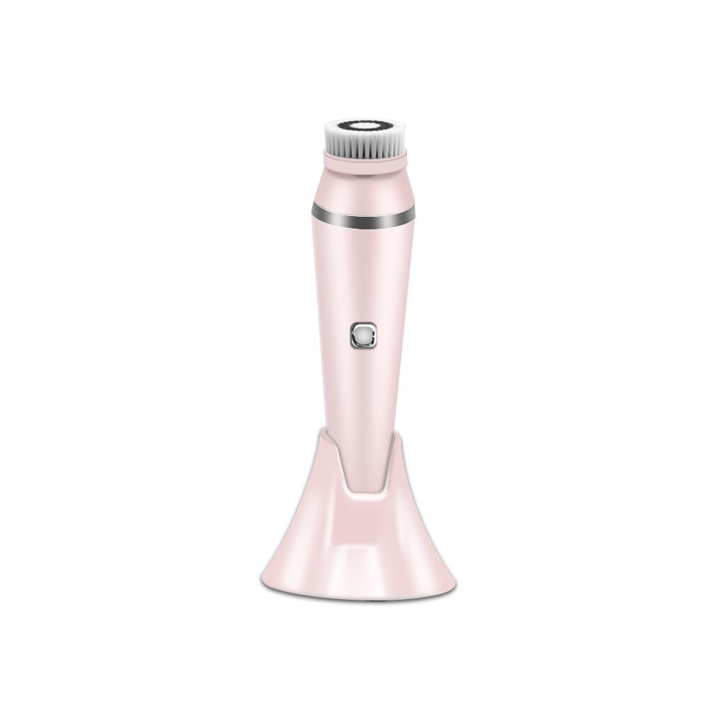 3 en 1 Gezichtsreiniging Borstel rodillo masajeador Diepe Reiniging... Roterende Zachte Peeling masaje Elektrische Gezicht Borstel 5: Pink