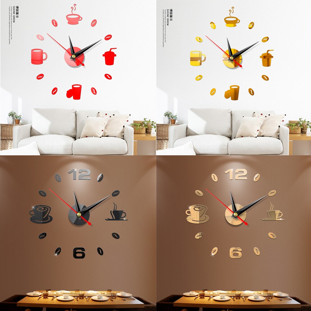 DIY Digital Wall Clock Frameless Stickers Modern Art Decal Home Decor Modern Decor