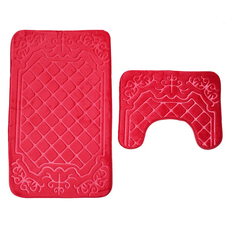 Zeegle badmat badkamer tapijt antislip toilet vloerkleed 3d absorberende vloermatten traagschuim toiletmatten badkamer tapijten: Rozensteen