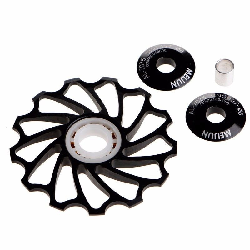 13t mtb keramische lagers wielpoelie racefiets fiets achterderailleurwiel 7/8/9/10 speed 4/5/6mm spindel as rollen