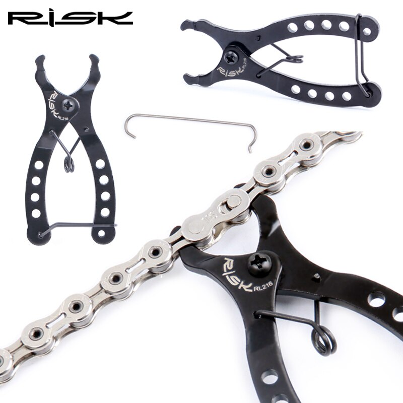 Risk Mini Bike Chain Link Tool Plier With Hook,Portable Quick Release MTB Road Bicycle Chain Clamp Powerlink Tool Kit