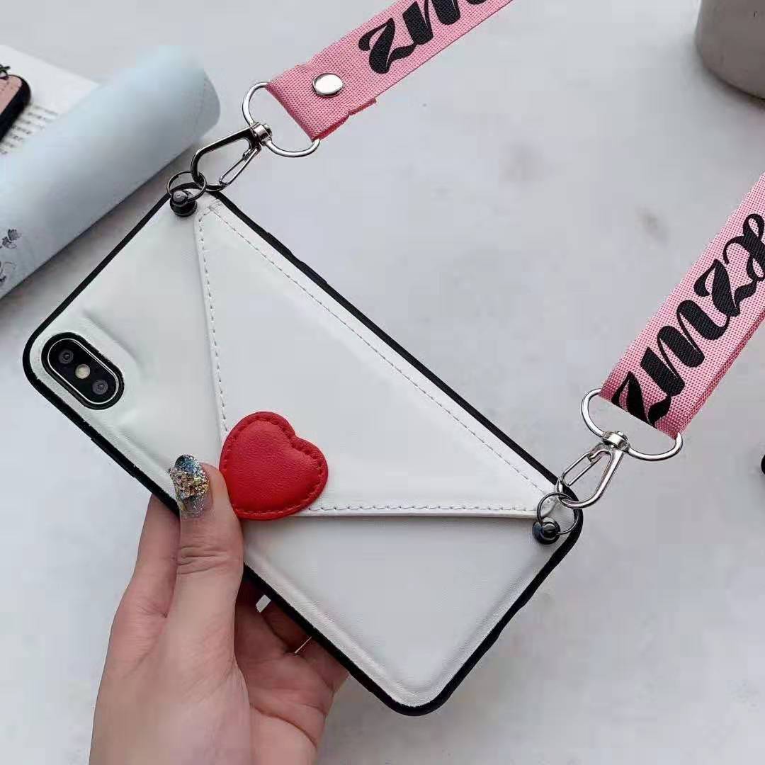 Telefoon geval voor Huawei P30 P30 pro P30 lite zachte pu lederen tpu hart walt kaarthouder case cover p30 coque met riem: P30 pro / C
