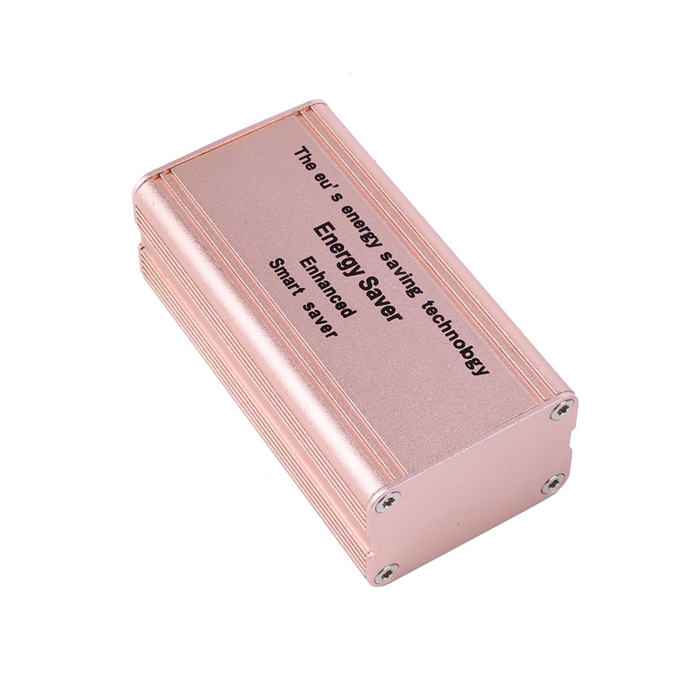 Smart Power Saver Energy Saver Electricity Power Smart +US Plug Rose Gold for Home Office Box Saving