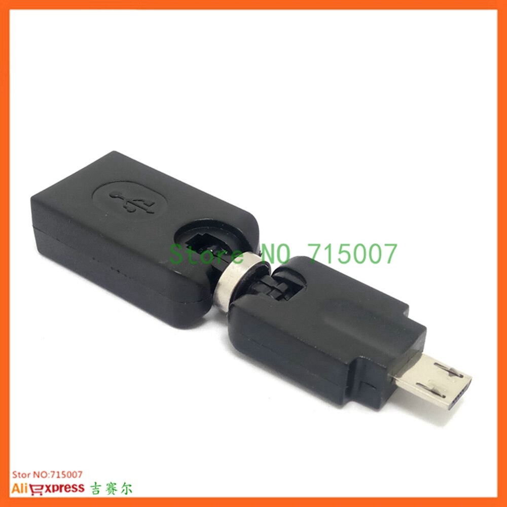 MINI y MICRO USB 2,0 macho a USB hembra, adaptador de cable de extensión de ángulo de rotación de 360 grados,