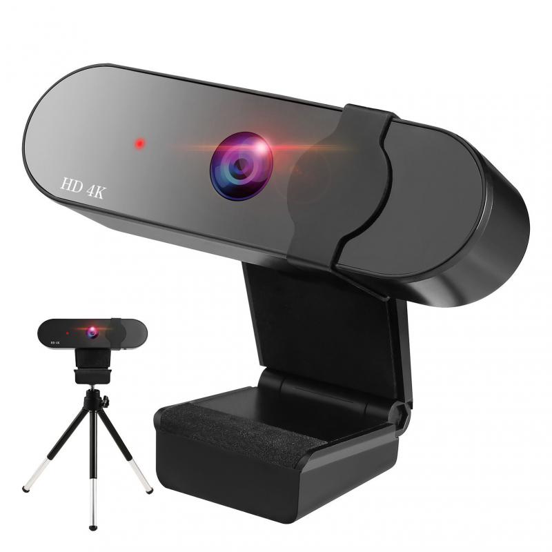 Conference PC 4K Webcam 2K Auto Focus USB Web Camera Laptop Desktop For Office Meeting Home With Mic 1080P HD Webcam 4K: 4K with tripod