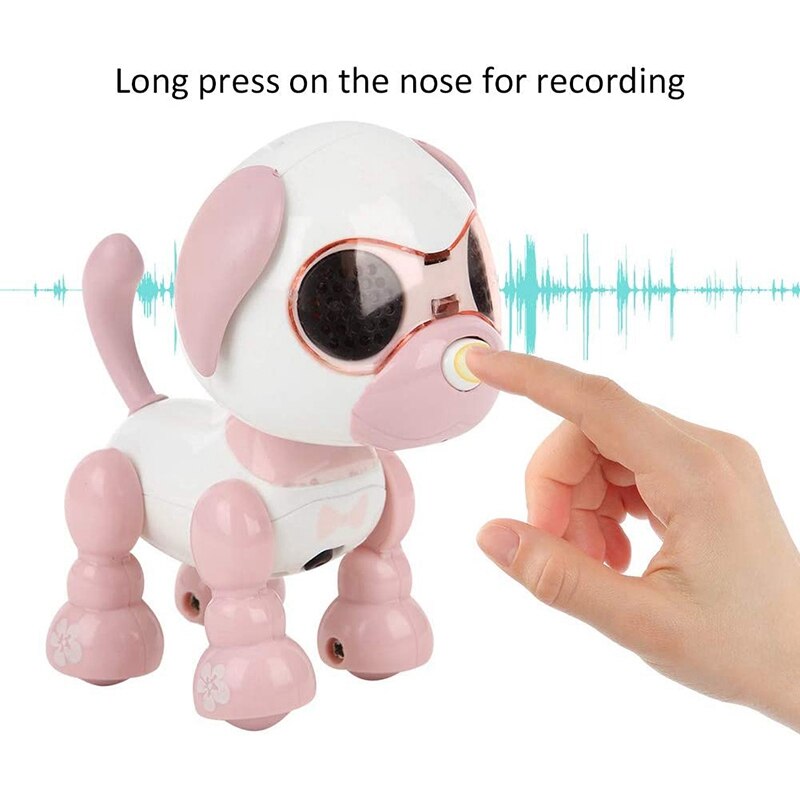 Robot intelligent chien enfants MIni chien de compagnie Induction Contact lumières et sons électroniques animaux de compagnie chien jouets pour les âges 3 +