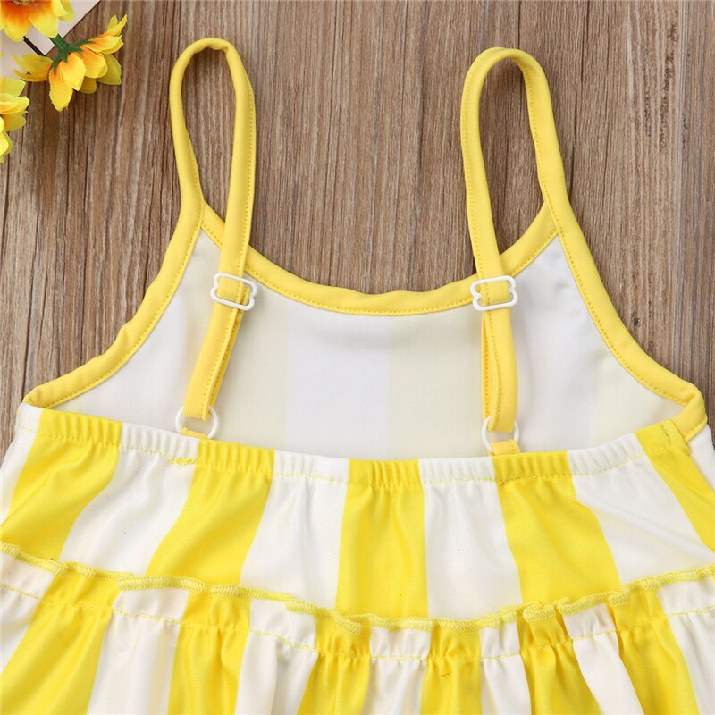 Girls Swimwear Summer Striped Girls Bikini Set High Waist Swimsuit Bathing Suit Kids Bikini Children Beach Wear Swimming Costume