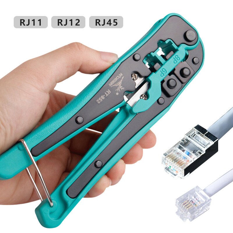 R'DEER Wire Stripper Telecom Crimping Tool for Cable Cutter Pliers Multifunctional Electrician Tool RJ45 RJ11