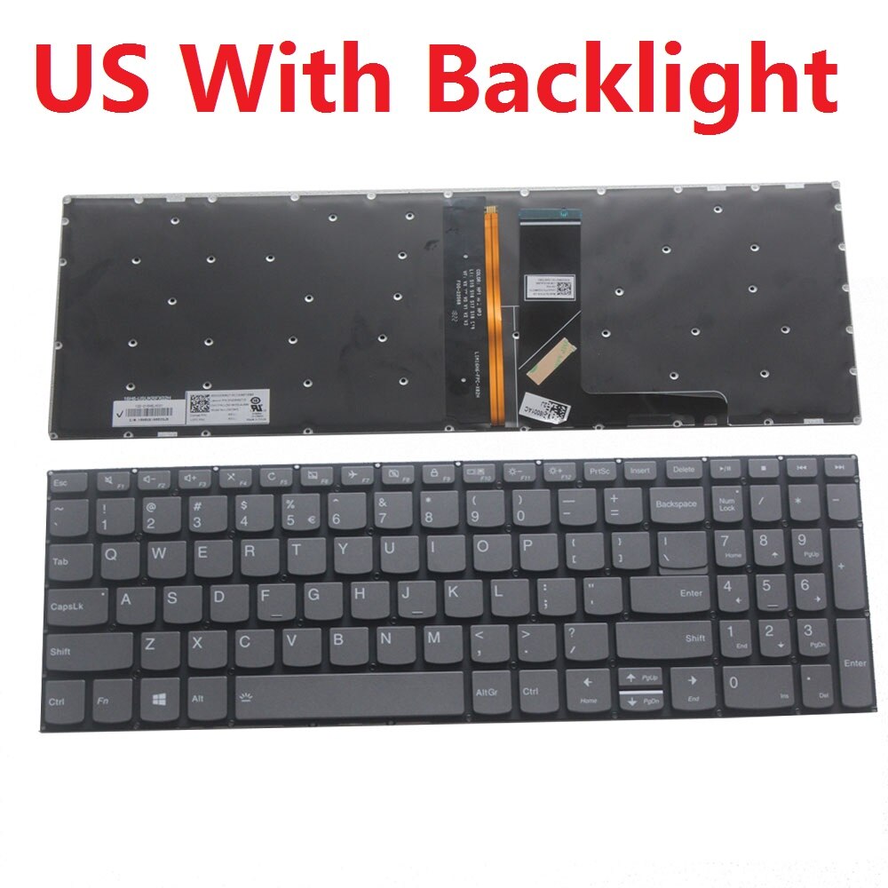 US/SP/Spanish laptop Keyboard for Lenovo IdeaPad 3-15IJL05 3-15IML05 3-15ITL05 3-15ADA05 3-15ARE05 3-15IGL05 3-15IIL05: US With Backlight