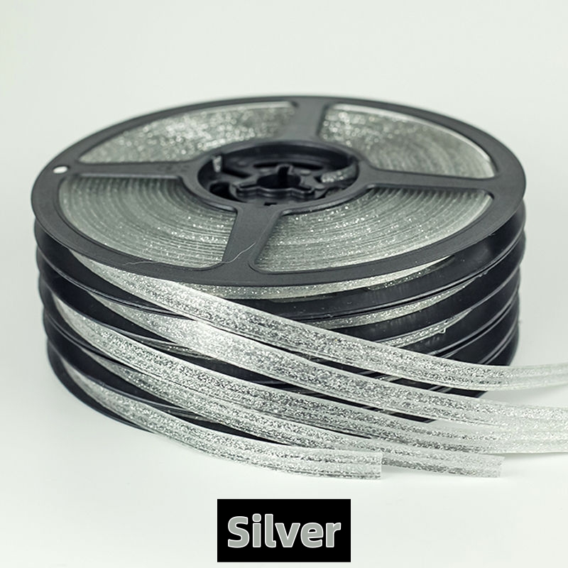 Self-Adhesive Ceramic Tile Gap Tape Kitchen Bathroom Waterproof Mildewproof Stickers Beautiful Seam Tapes sparkle Decor Strip: Silver