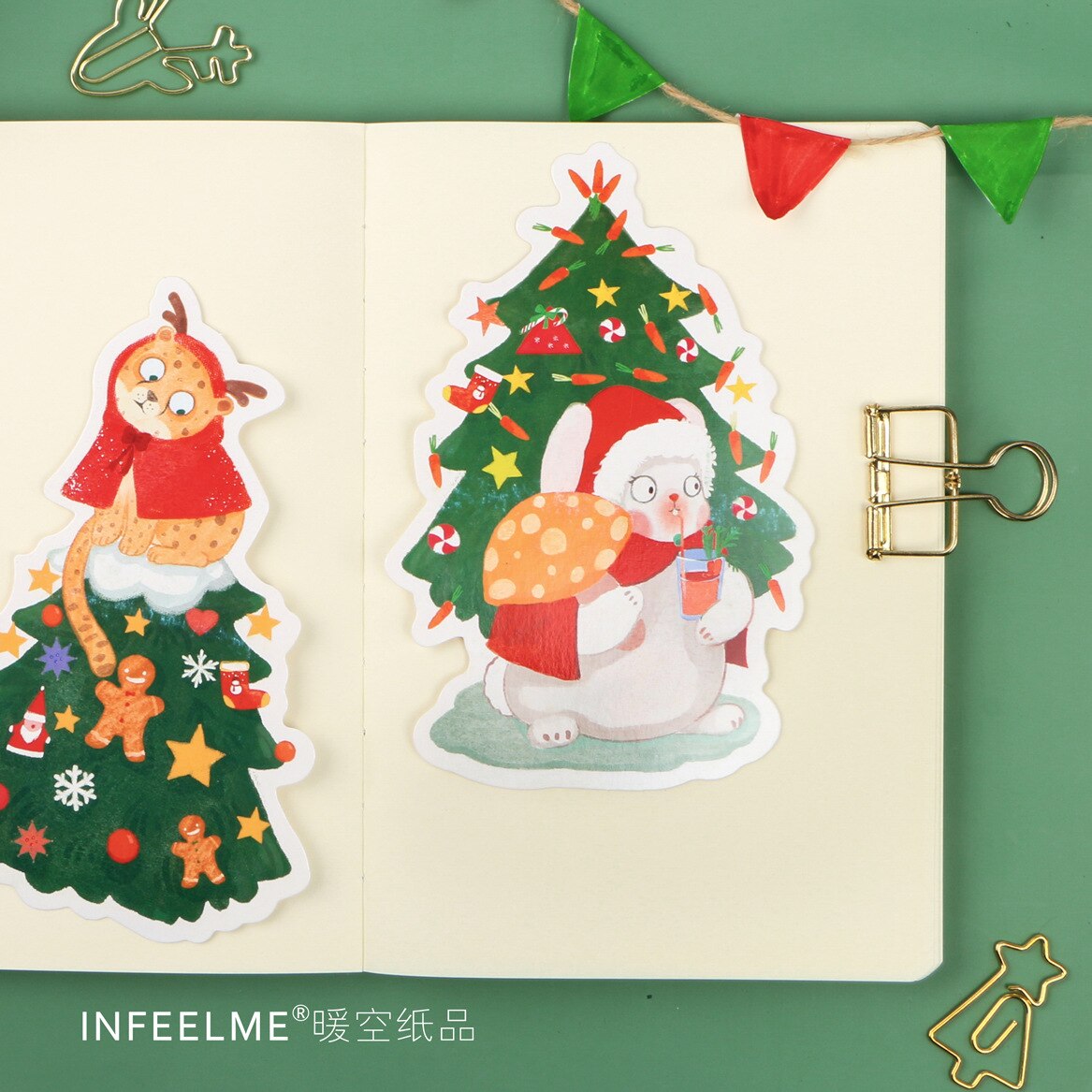 30 pcs/pack Wish you a Merry Christmas Greeting Card Postcard Birthday Card Set Message Card Letter Envelope Card stock