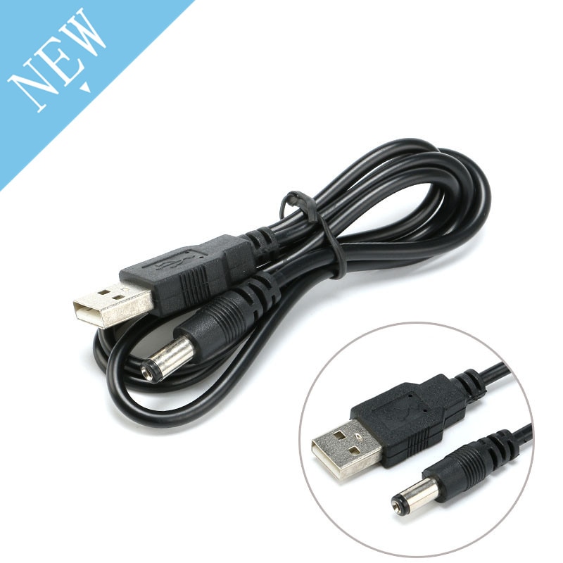 Power Kabel USB 2.0 naar DC 5.5mm x 2.1mm 0.8 M Ondersteuning 5 V Lader Connector Kabel voor tafellamp Tablet MP3 MP4