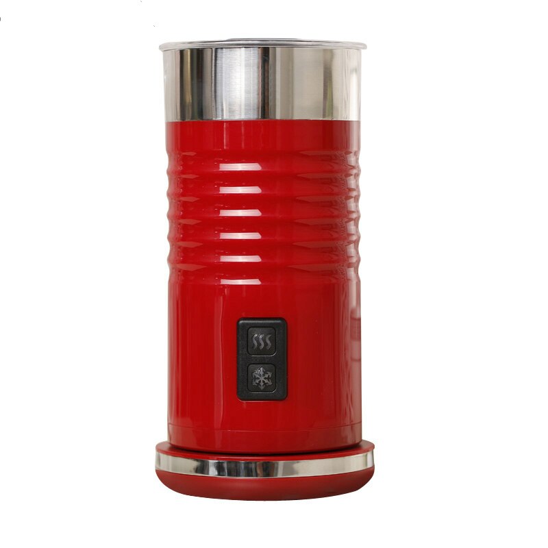 Electric Milk Bubble Machine Fully Automatic Milk Foam Machine for DIY Playing Coffee Cappuccino Milk Bubble Maker: RED / US