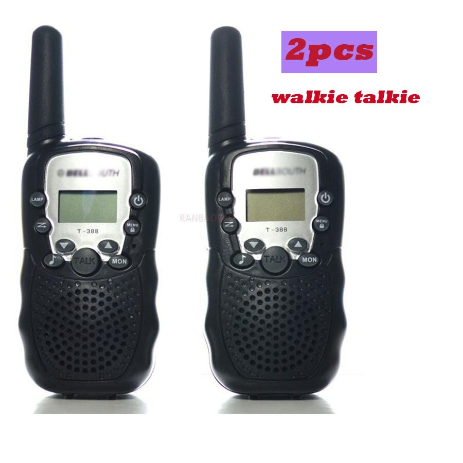 T-388 Dual 2pcs Adjustable Mini Portable LCD 5KM UHF VOX 2-Way Multi Channels Car Auto Radio Wireless Travel Walkie Talkie