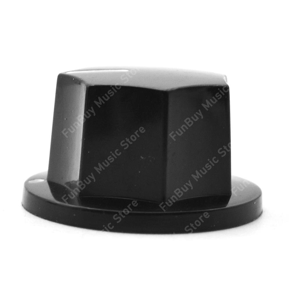 3Pcs Amp Volume Tone Control Knobs Plastic Black Vintage Style Jazz Bass Guitar Potentiometer Knob
