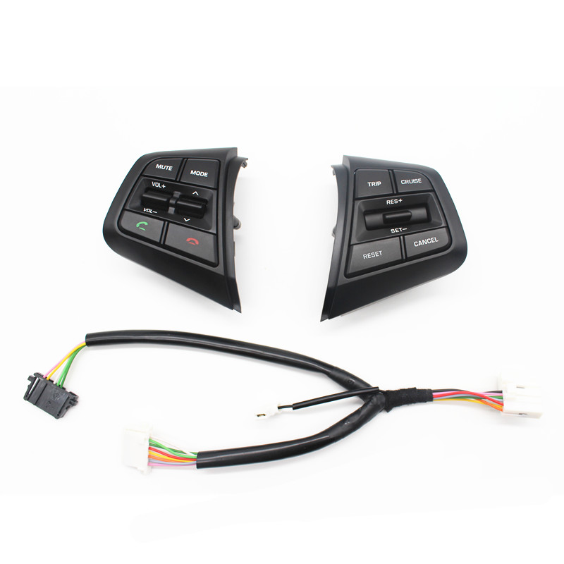 Factory price Steering Wheel Control Buttons Remote Cruise Control Bluetooth Button with Wire For Hyundai ix25 (creta) 1.6L 2.0L: full 1.6set