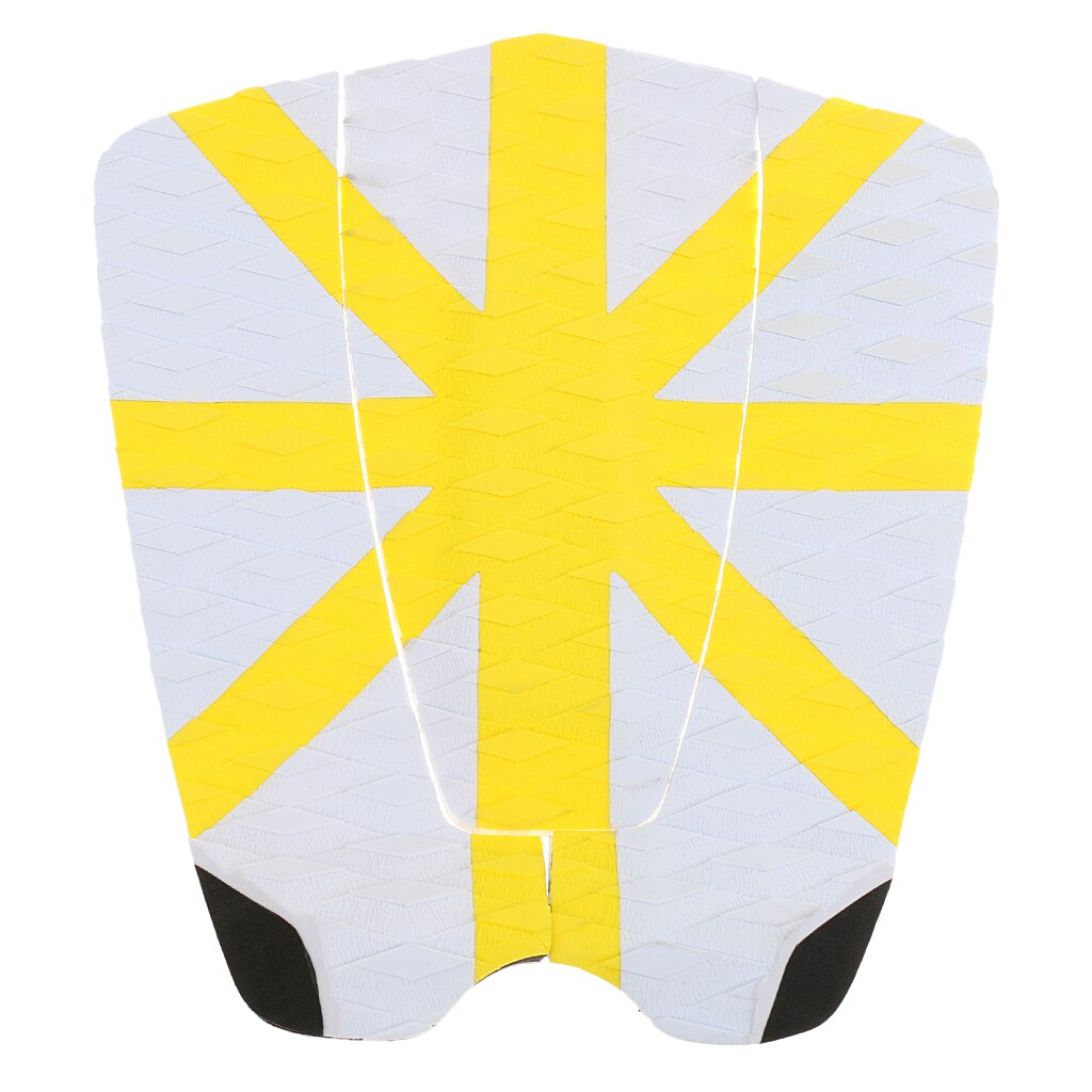Top 3 piece Surfboard Traction Tail Pads Surfing Surf Deck Grips White Yellow Water Sports for Surfing Player Lover