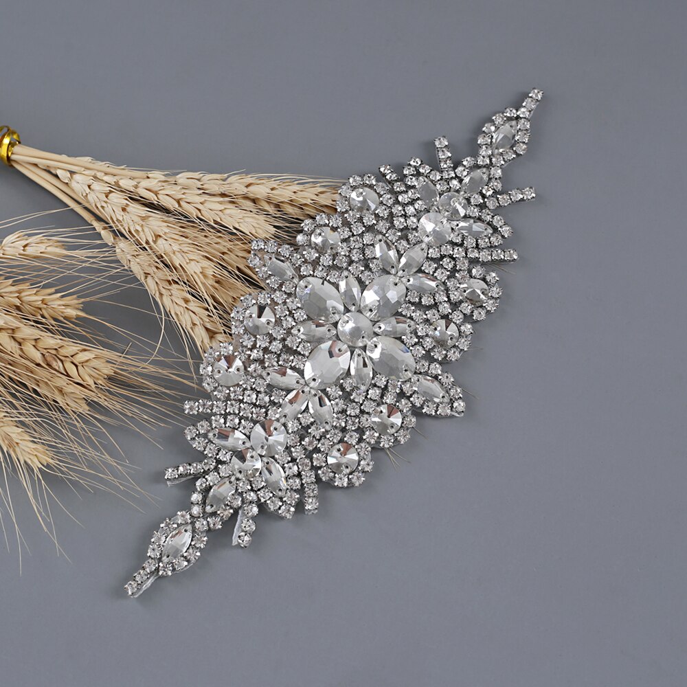 Trixy  s01 prachtige strass-steentjes riem bruidsriem diamanten trouwjurk riem kristallen bruidssjerp voor trouwjurk accessoires: Gewoon appliceren