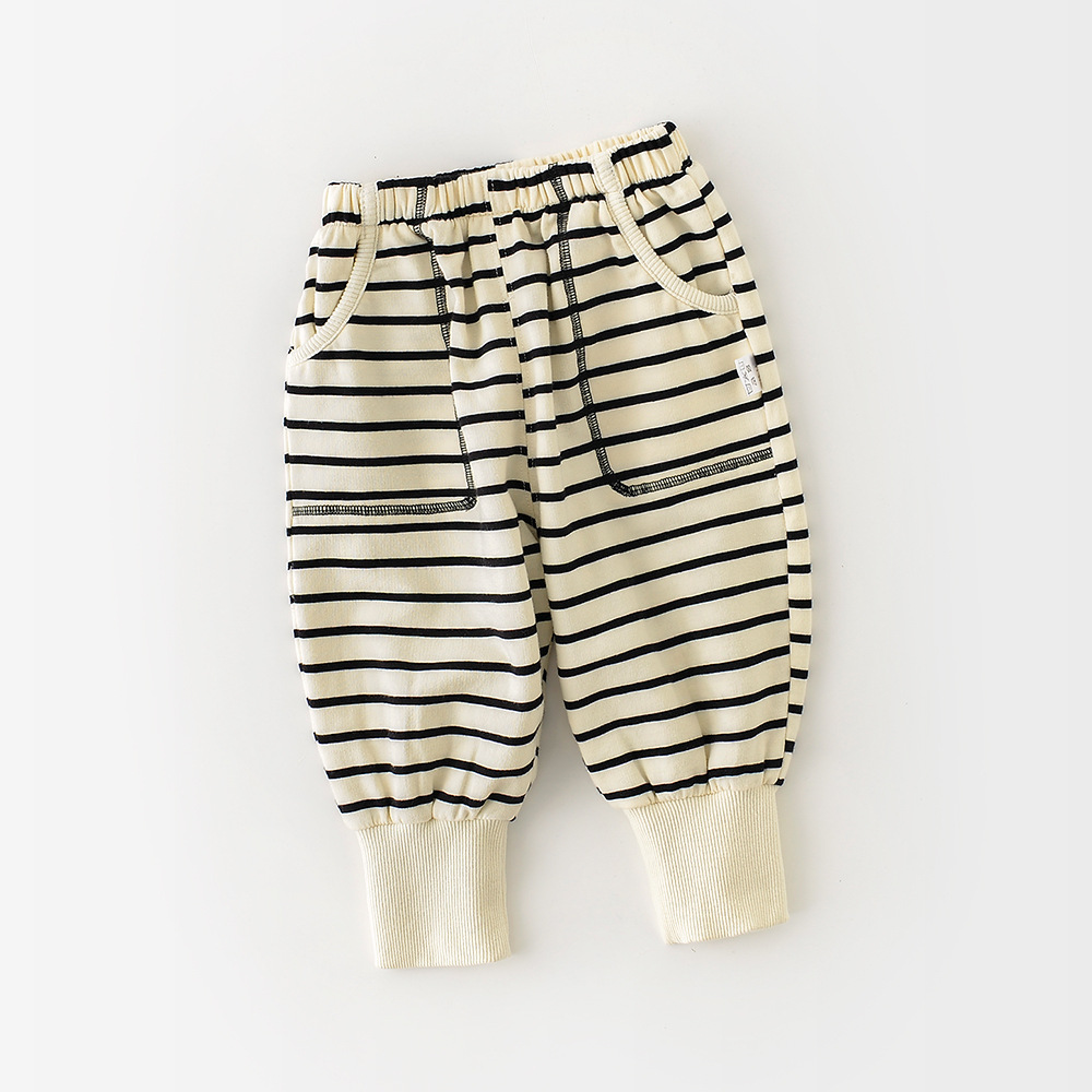 Herfst Baby Meisje Dot Print Leggings Katoen Baby Losse Broek Casual Kids Broek Baby Boy Pp Broek Peuter kleding: striped / 12M  80cm