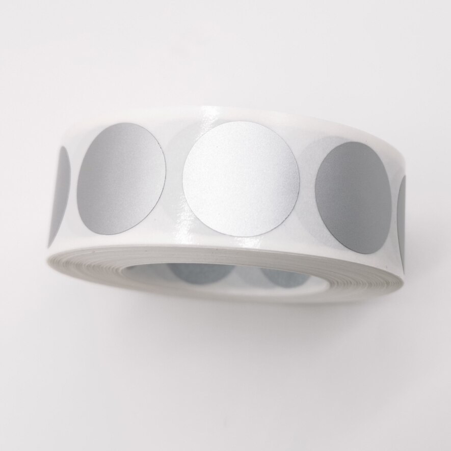 500Pcs 1"Inch Scratch Off Stickers Round 25*25mm Blank For Secret Code Cover Home Game Wedding Message: silver