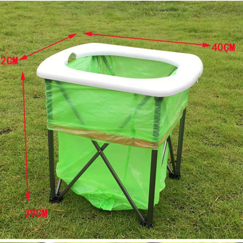 Outdoor Emergency Portable Toilet Multi-Function Folding Toilet Pedestal Pan For Camping Hiking