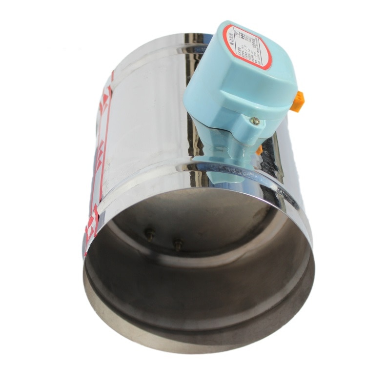 80/100/125/150/200 Mm Rvs Elektrische Luchtkanaal Demper Klep Hvac Luchtkanalen gemotoriseerde Air Demper AC220V Actuator Drive