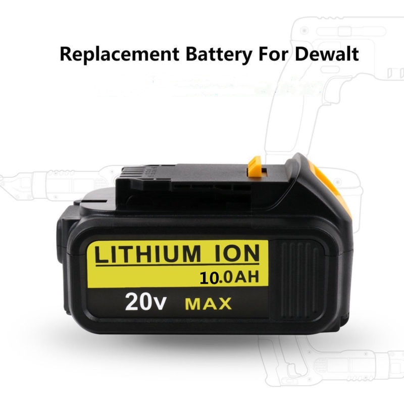 DCB206-Batería de 20V para herramientas eléctricas Dewalt, 100% Original, 10000mAh, 20V, 10,0 Ah, DCB206, batería de 20V, DCB204-2 DCB205 3 piezas,