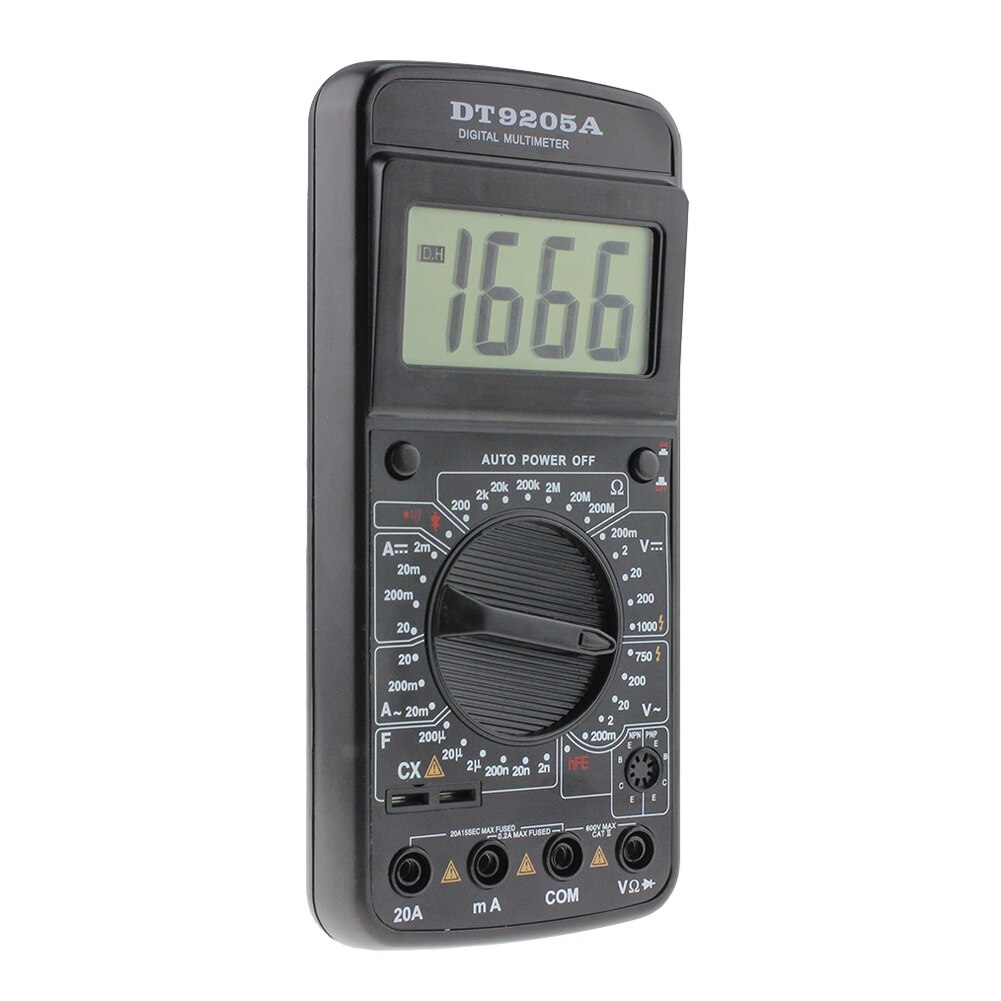 DT9205A Digitale Elektrische Handheld Ammeter Ac/Dc Lcd Display Weerstand Capaciteit Testen Meter Digitale Multimeter