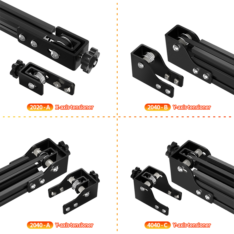 3D Printer Parts Y/X Axis Motor Mount Bracket Right/ Left X/Z-Axis Front/Back Motor Mount Plate X/Y Tensioner For CR-10 Ender-3