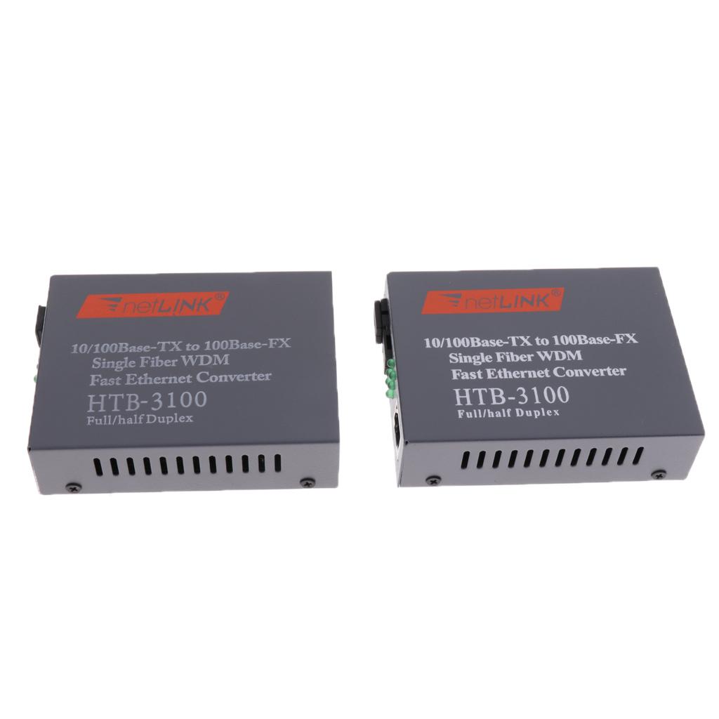 10/100M Singlemode 25KM Simplex SC Fiber Optic to Ethernet Converter EU