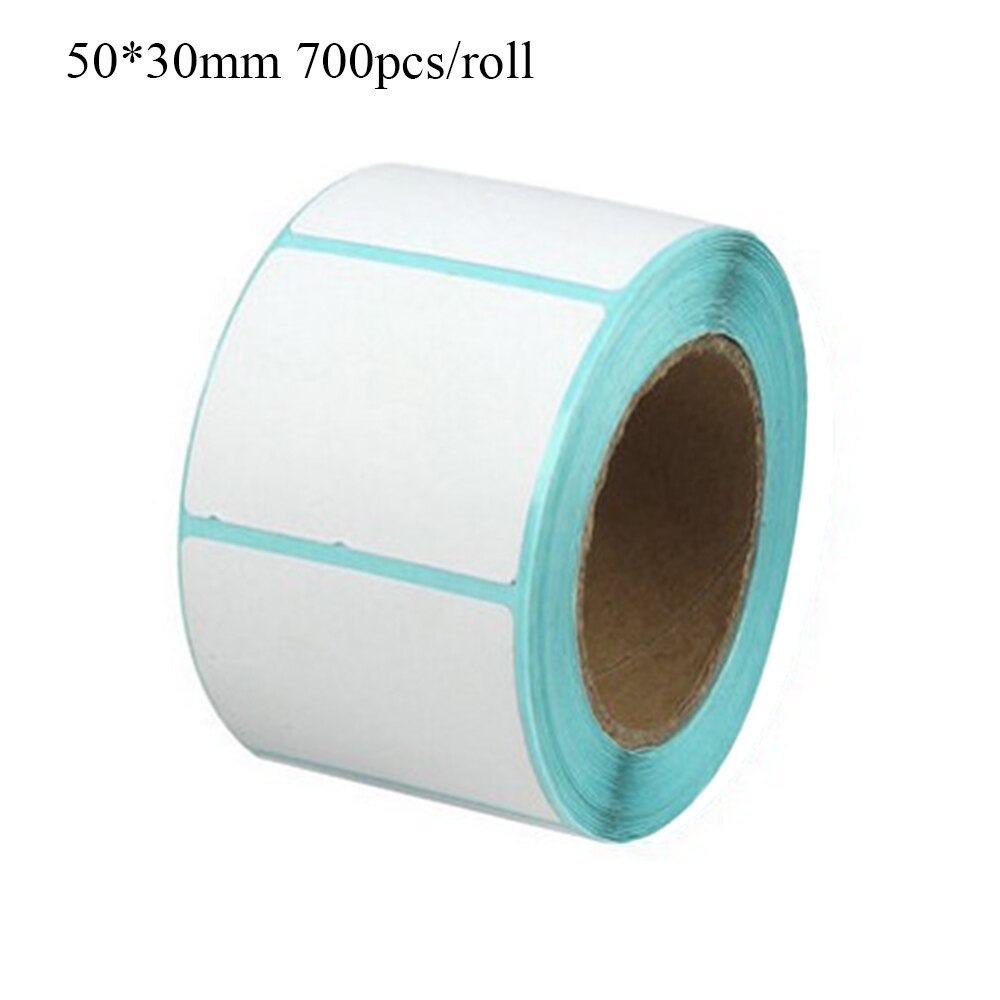 1000 stk/rulle selvklæbende termisk etiket klistermærke papir supermarked pris blank etiket tag direkte print vandtæt printkort forsyninger: 50 x 30mm-700 stk