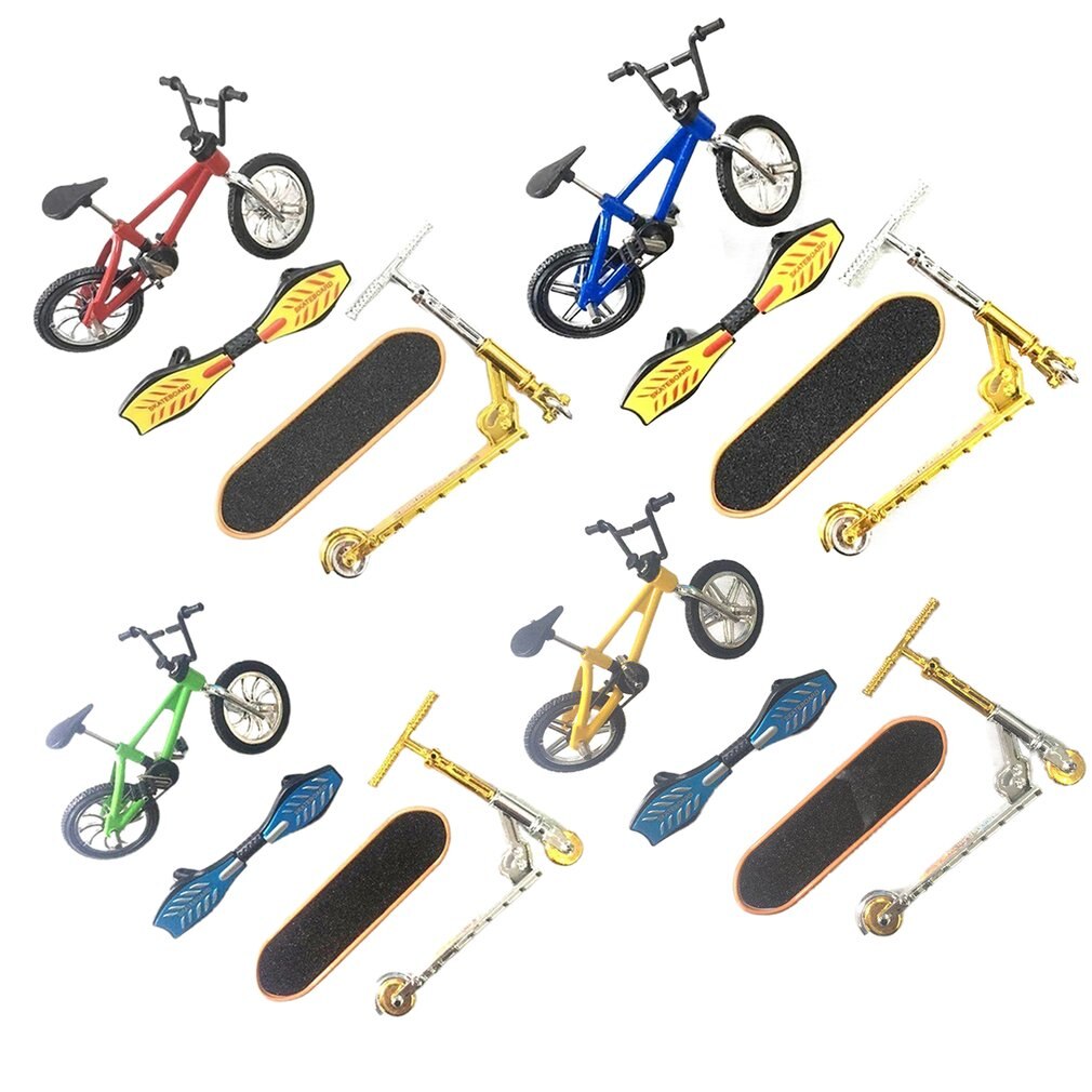 Doigt vélo doigt planche à roulettes ensemble de jouets vélo + planche à roulettes + planche de vitalité + Scooter