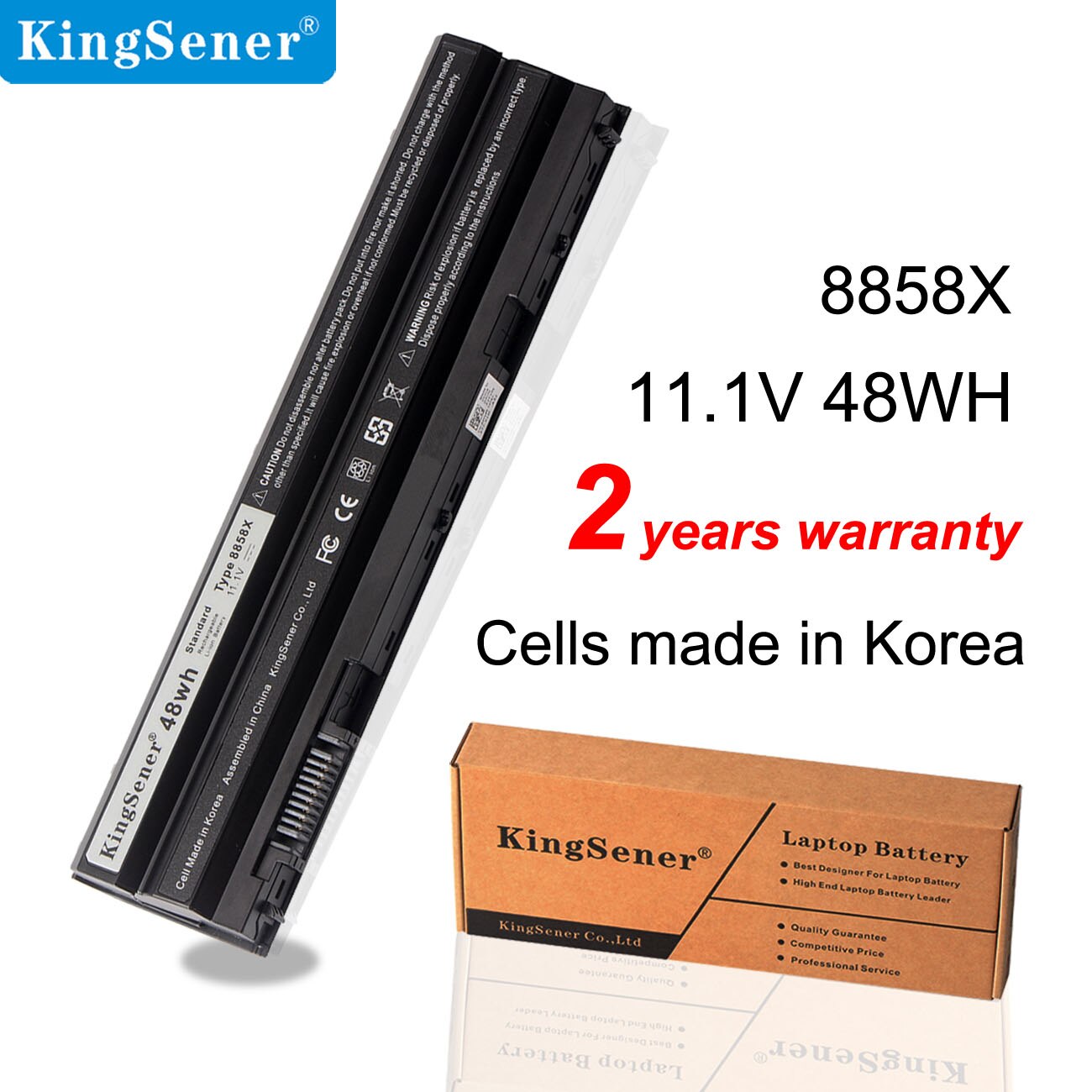 KingSener Korea Cell 8858X Laptop Battery For DELL Inspirion 15 5520 7720 7520 5720 5420 5425 5525 451-11695 10.8V 48WH