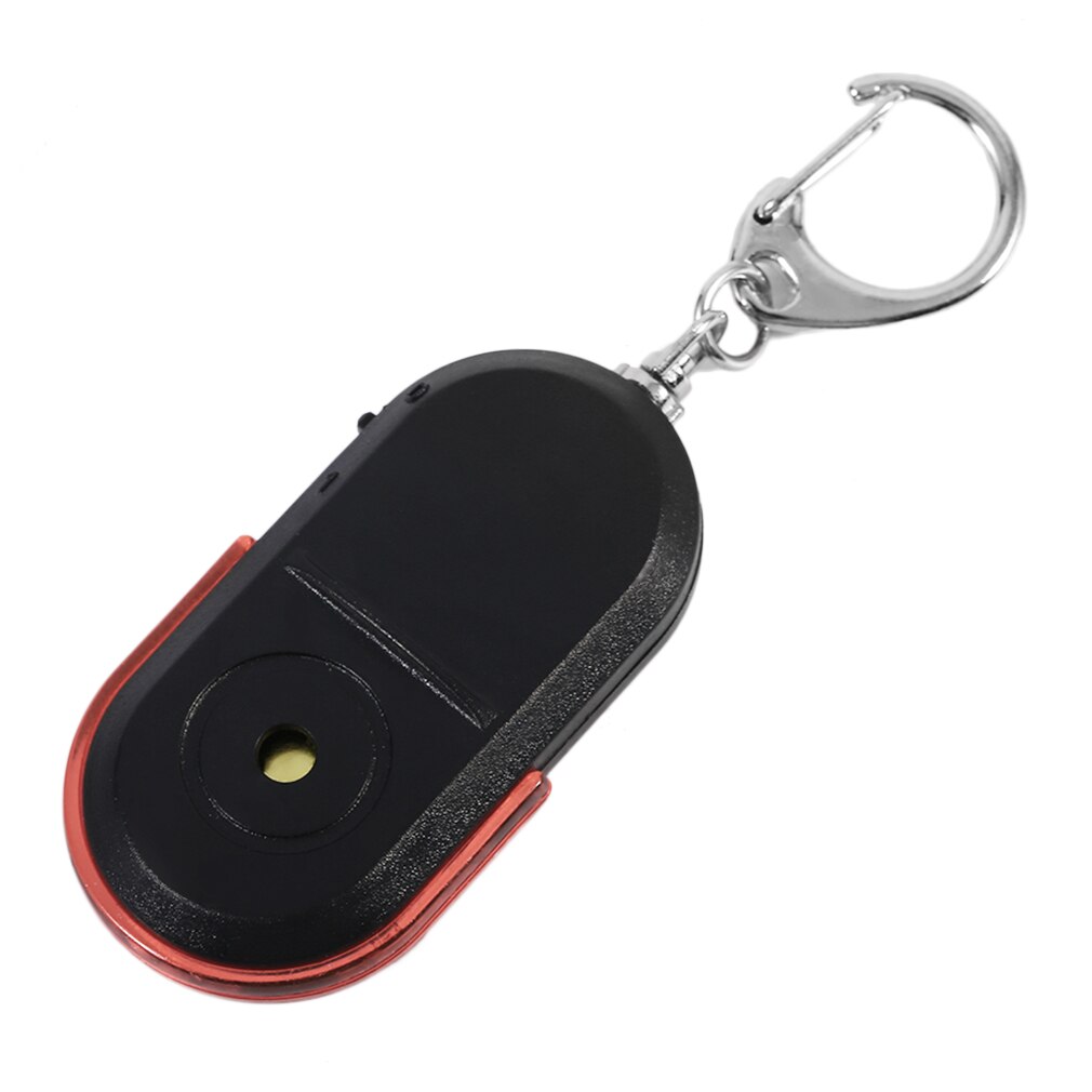 llavero de tamaño portátil para personas mayores, buscador de llaves con alarma antipérdida, silbato inalámbrico útil, llavero localizador de luz LED: Red