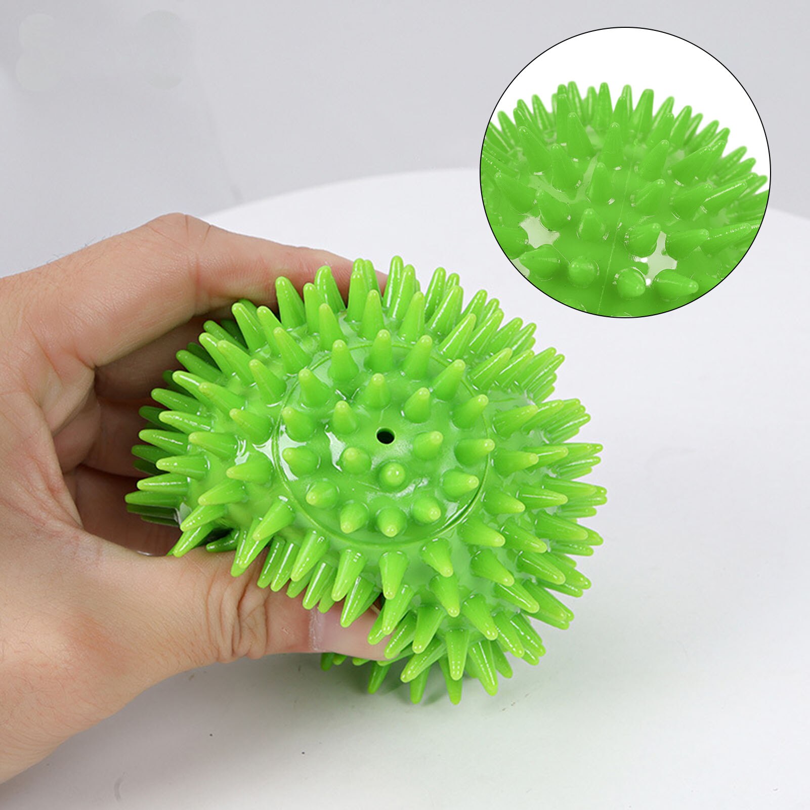 Dog Squeaky Ball Pet Spike Ball Fetch Chewing Ball Teething Toy