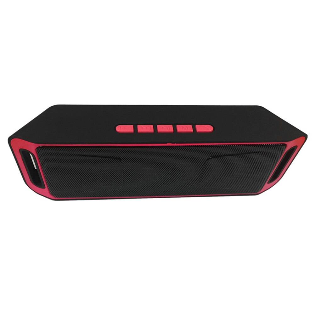 40W Portable Bluetooth Speaker Draadloze Outdoor Stereo Waterdichte Usb/Tf/Aux Fm Speaker FKU66: Rood