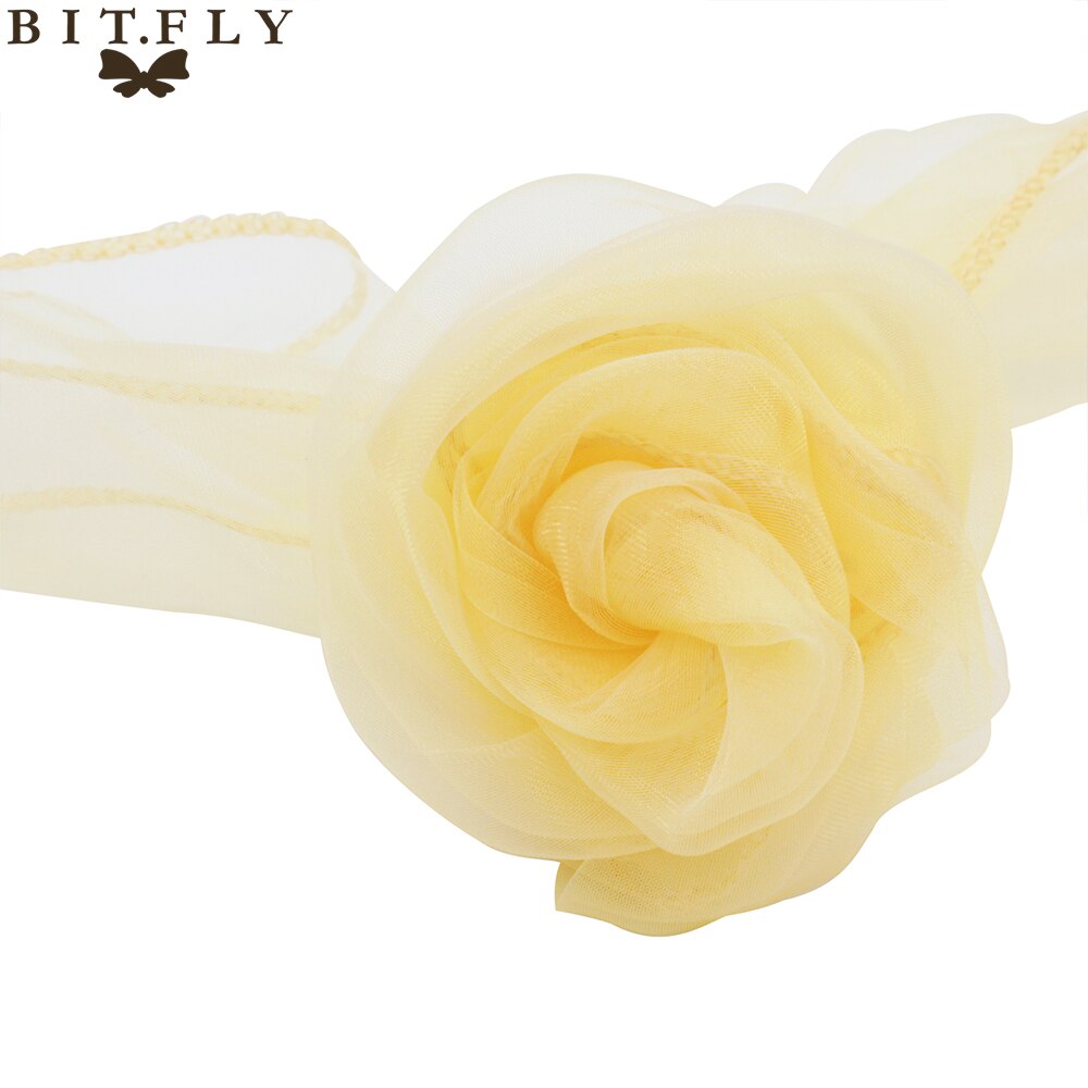 18cm*275cm Wedding and events Organza Chair Sashes Bow chair Covers for Christmas Party Banquet Decorations Home Textiles gold: champagne