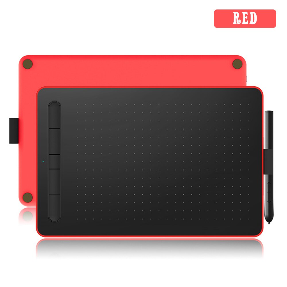 10 inch WP9620 Master Graphic Tablet 8192 Levels Digital Drawing Tablet No need charge Pen Tablet Support Android Phone: Red