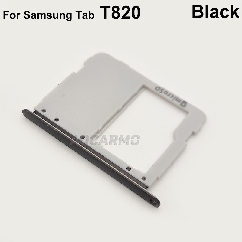 Aocarmosim Kaart Lade Microsd Sd Slot Holder Vervangende Onderdelen Voor Samsung Galaxy Tab T825 T820 S3 Lte SM-T819 4G: T820----Black