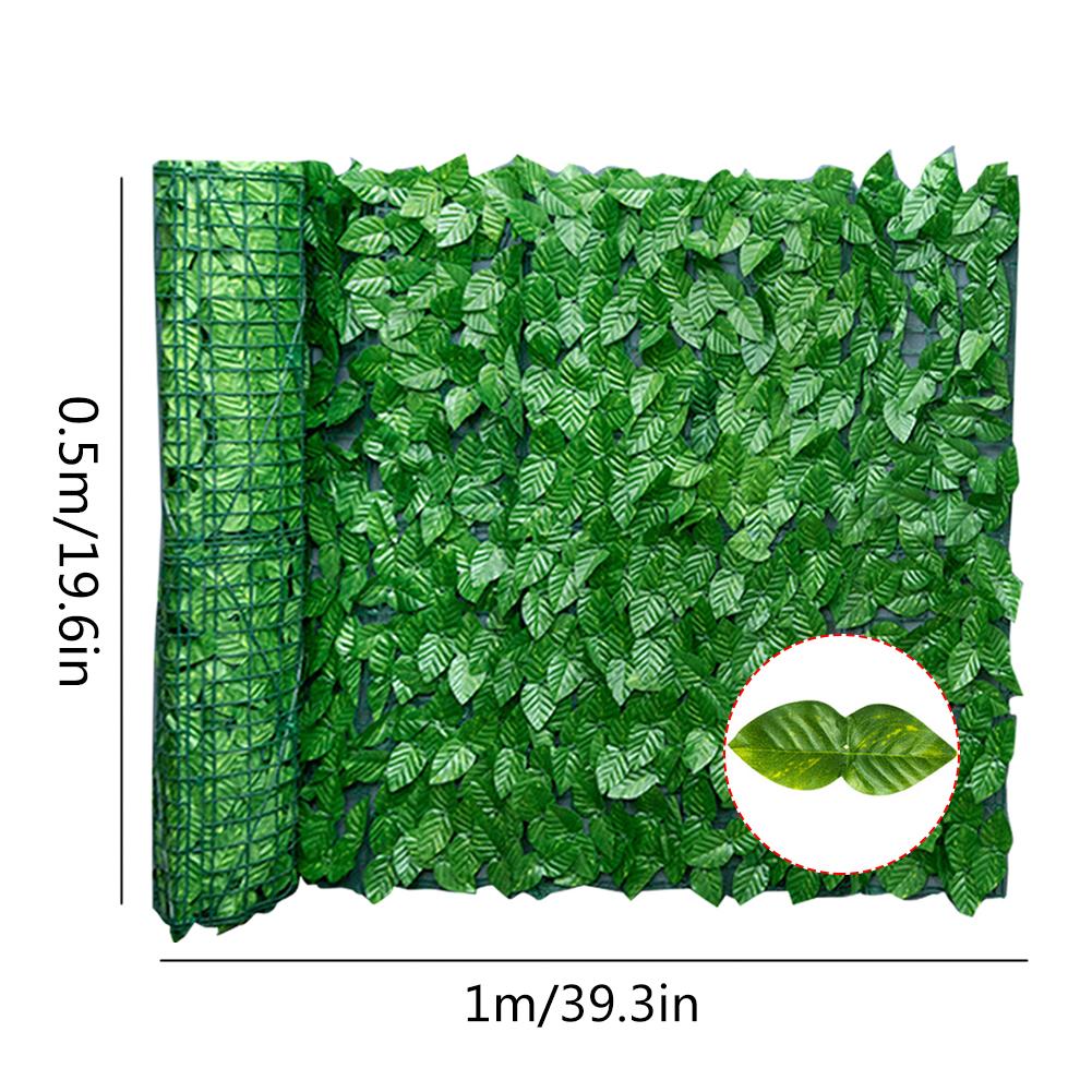 Artificial Hedge Leaves Faux Lvy Leaf Privacy Fence Screen For Garden Decoration Backyard Fence Mesh Balcony Garden Fence: A 0.5X1m