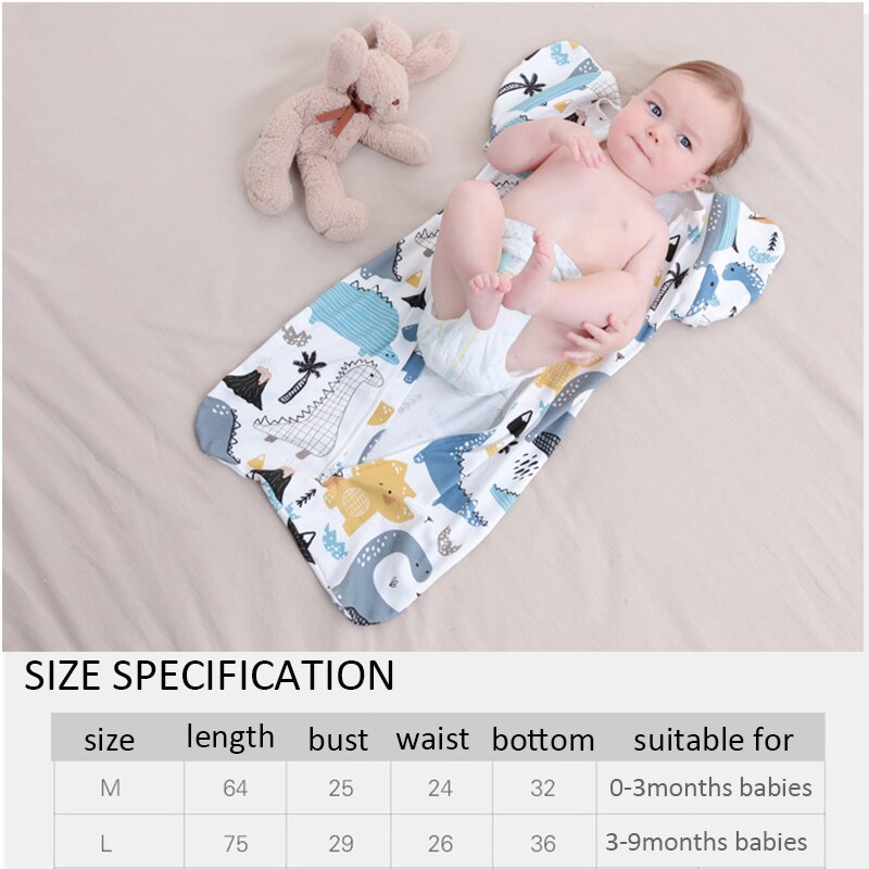 Pasgeboren Pajama Slapen Zak Baby Jongen Meisjes Katoenen Sleepsack Zip Up Inbakeren Anti-Beangstigend Peuter Slaapzak Baby Kleding