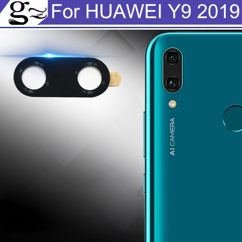 Per Huawei Y9 2019 Sostituzione Posteriore Posteriore Della Macchina Fotografica Obiettivo di Vetro di riparazione grande macchina fotografica di vetro JKM-TL00 JKM-AL00 JKM-AL00a JKM-LX1