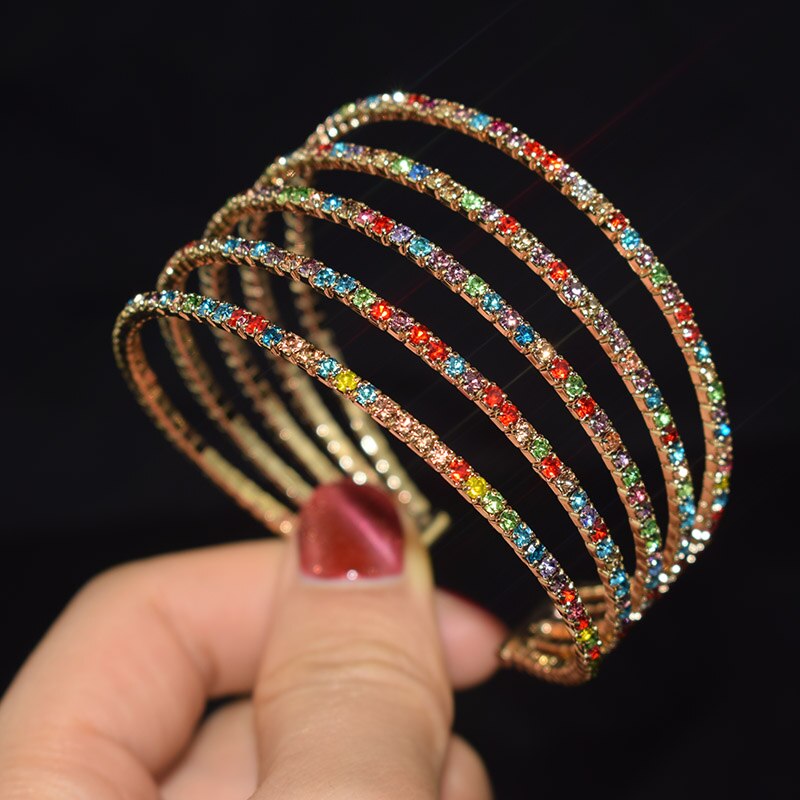 Rhinestone Cuff Bangle main image 1