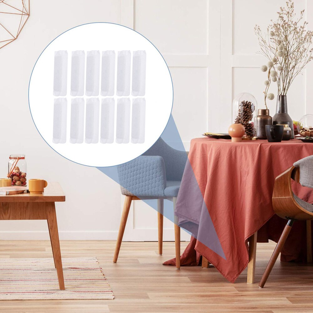 12 PCS 20g Drapery Weights Rectangle Covered Lead Weight for Window Curtain: White 2