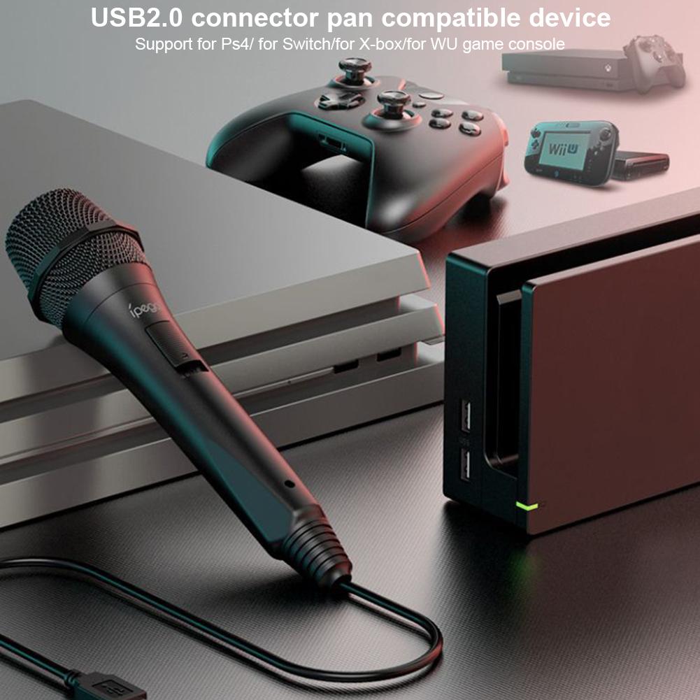 Karaoke Microphone USB Wired Speaker Portable Microphone Ergonomic MIC For Nintend Switch PS4 For PC