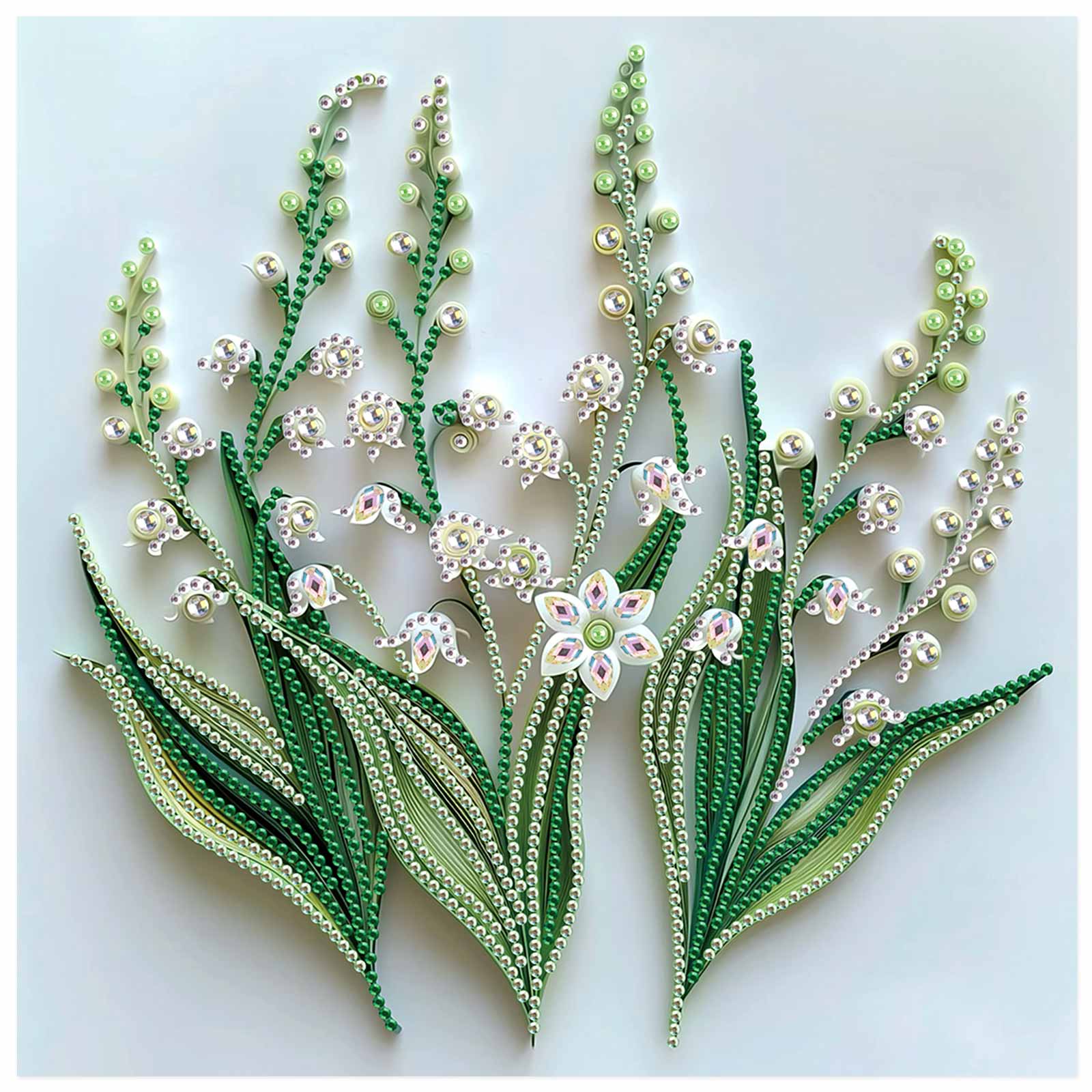 Diamantmalingssett til voksne, diy-blomster diamantkunstsett med spesielle tidligere til nybegynnere til veggdekorasjon i hjemmet: misligholde tittel