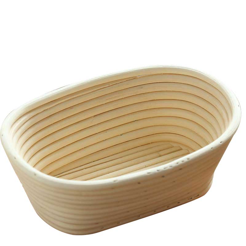 Rattan Basket Kitchen Concise Oval Shape Bread Durable Rattan Basket Kitchen Concise Oval Shape Bread Easy Clean Eco-friendly: B